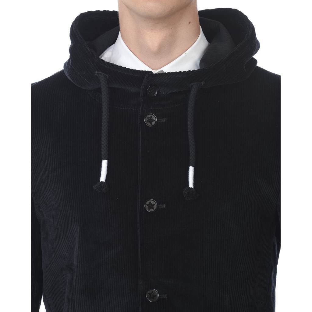 GIUBBOTTO GIACCA CAPPUCCIO SF NERO
