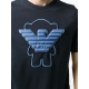 T-SHIRT MANGA BEAR BLU