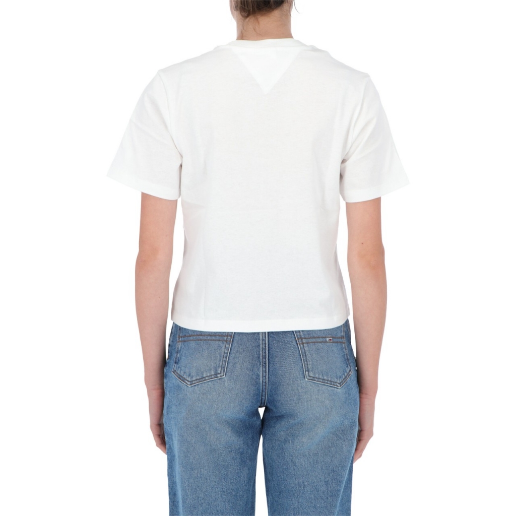 Tshirt Tommy Hilfiger Jeans Donna Bxy Crop Modern, T-SHIRT, ABBIGLIAMENTO, DONNA