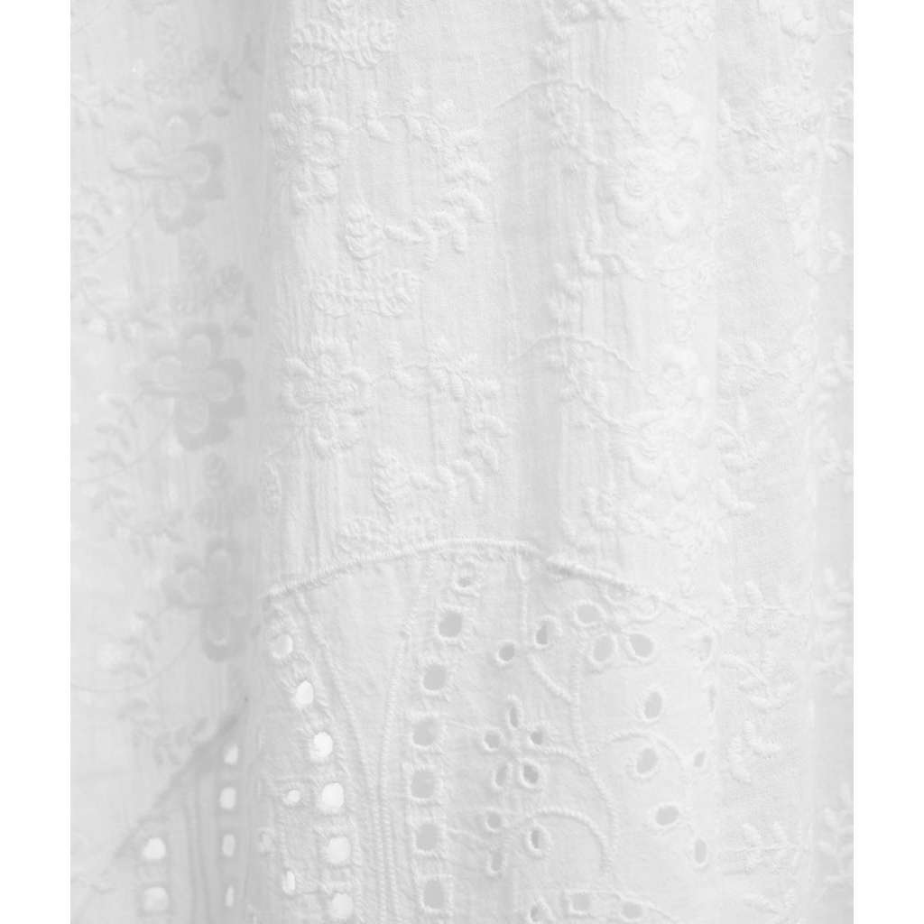 Maxi abito con stampa crochet bianco