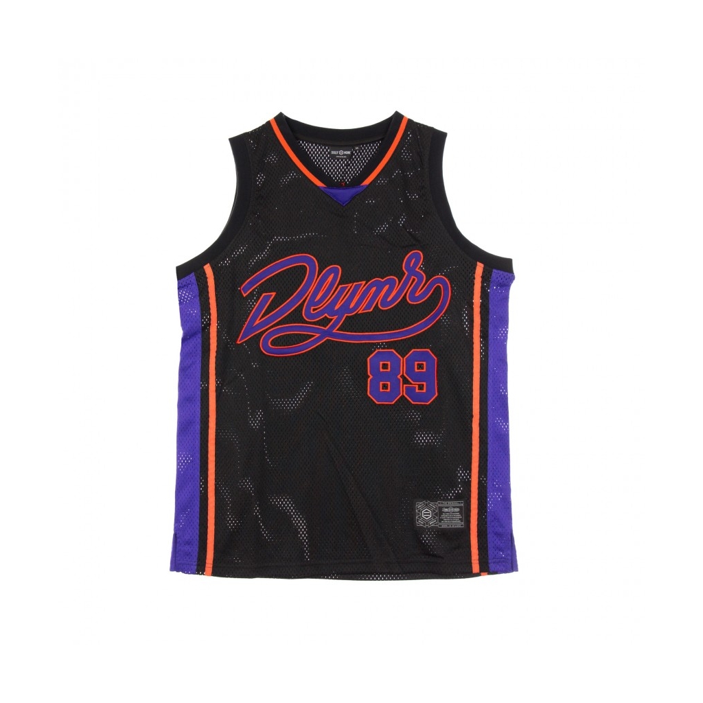 CANOTTA TIPO BASKET BASKET TANK BLACK/PURPLE