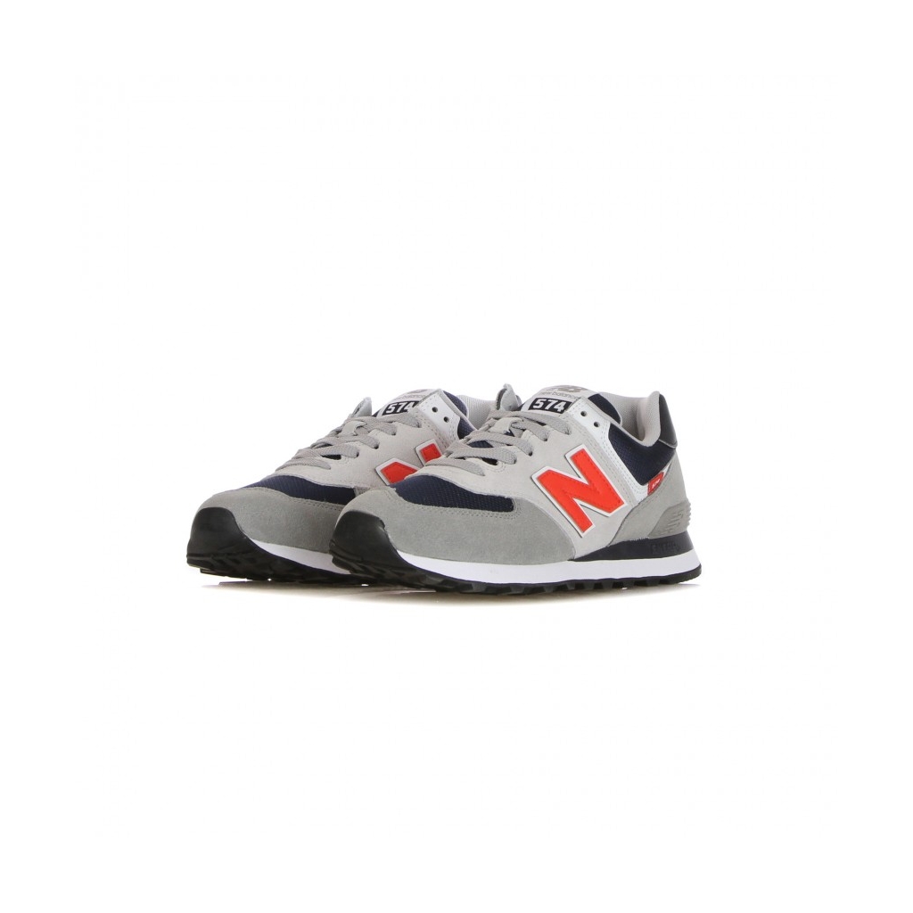 SCARPA BASSA UOMO 574 GREY/RED/NAVY