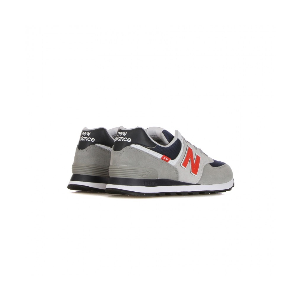 SCARPA BASSA UOMO 574 GREY/RED/NAVY