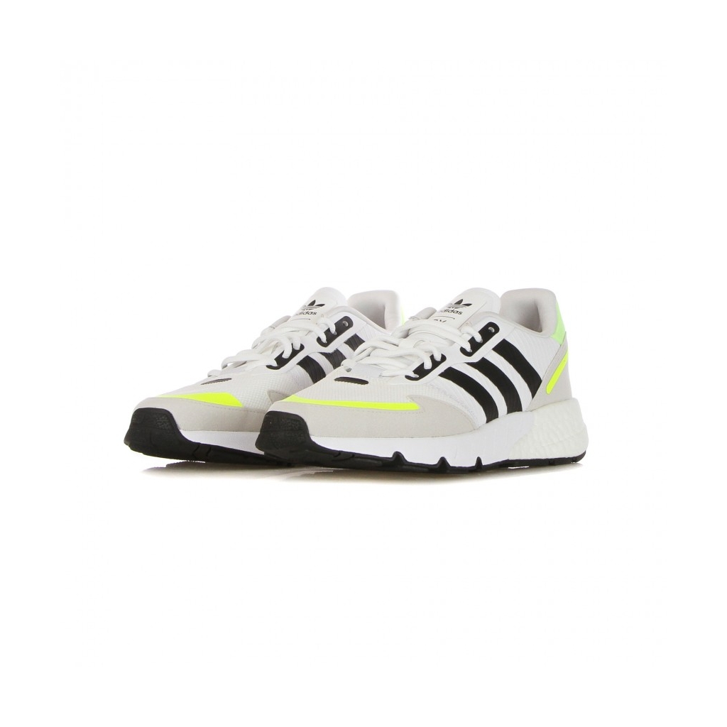 SCARPA BASSA UOMO ZX 1K BOOST CLOUD WHITE/CORE BLACK/SOLAR YELLOW