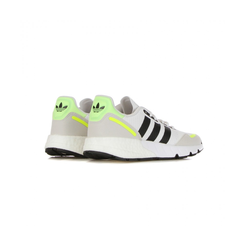 SCARPA BASSA UOMO ZX 1K BOOST CLOUD WHITE/CORE BLACK/SOLAR YELLOW