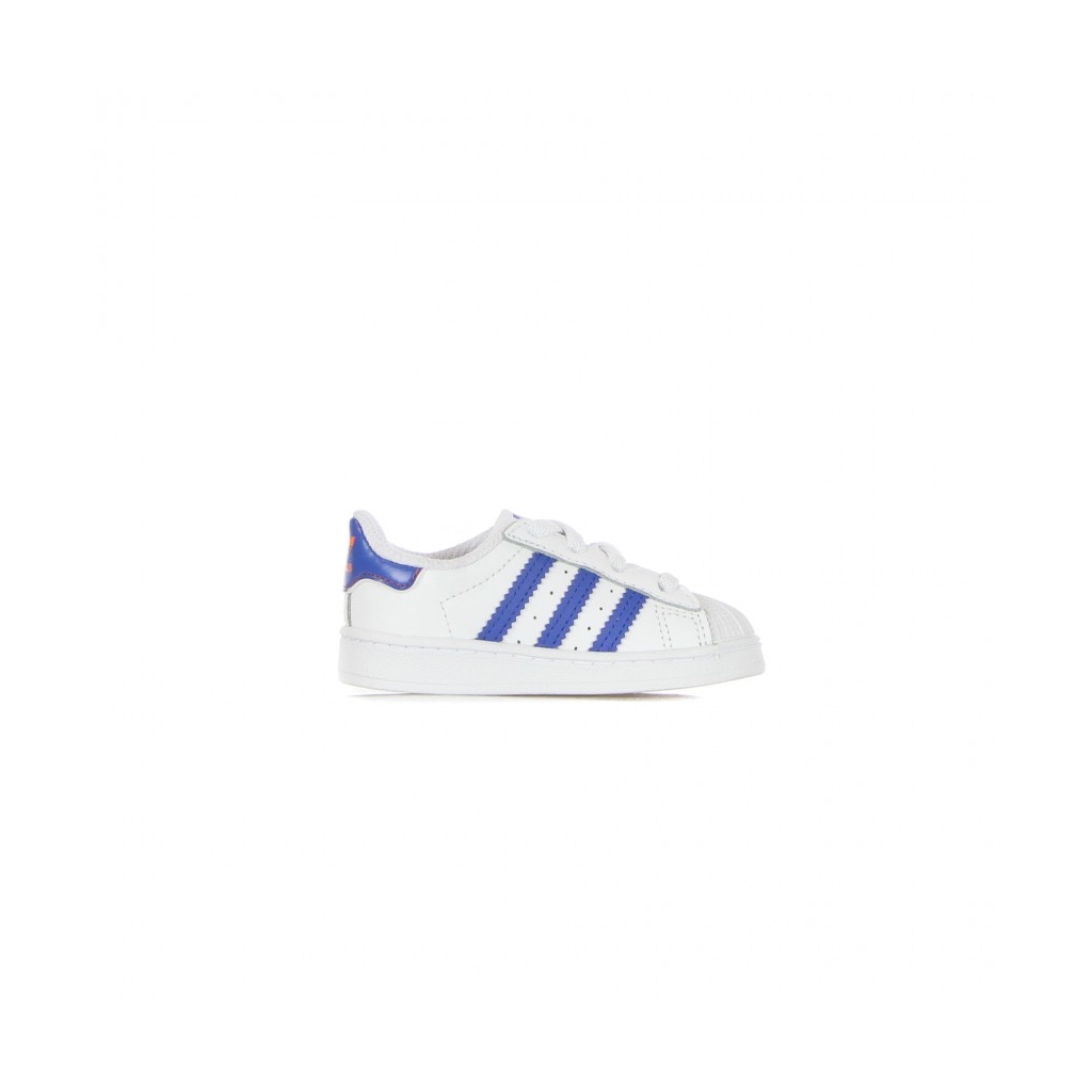 SCARPA BASSA BAMBINO SUPERSTAR EL I CLOUD WHITE/BLUE/GOLD METALLIC