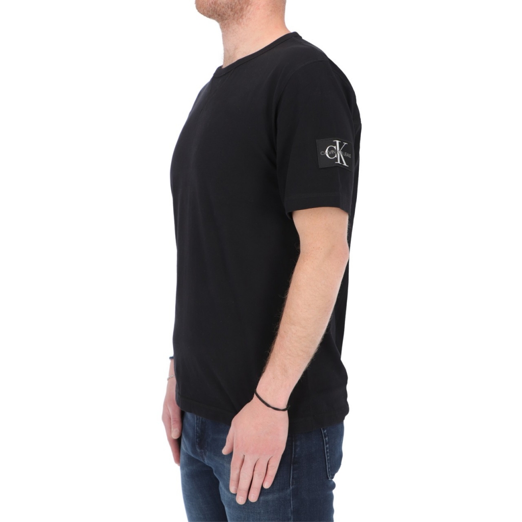 Tshirt Calvin Klein Jeans Uomo Monogram Sleeve Badge BAE CK BLACK