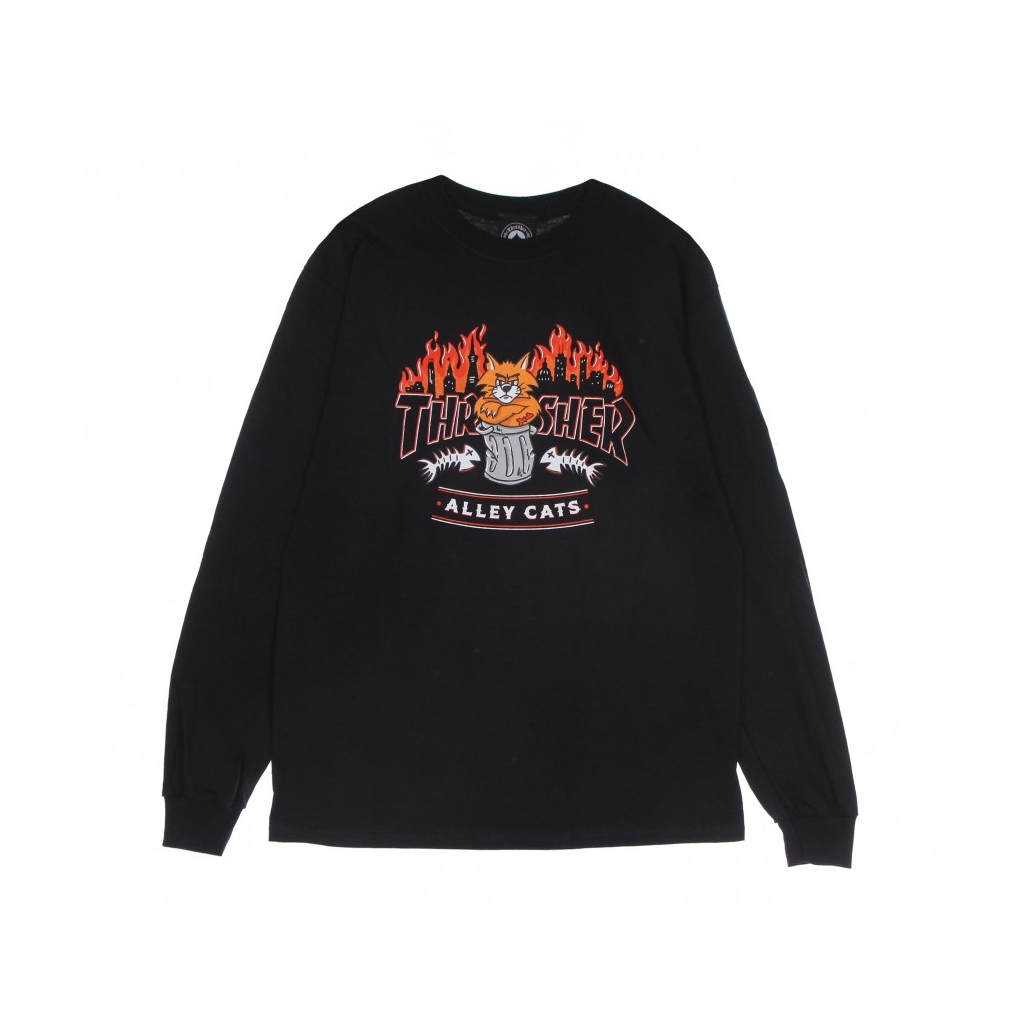 MAGLIETTA MANICA LUNGA UOMO ALLEY CATS L/S TEE BLACK