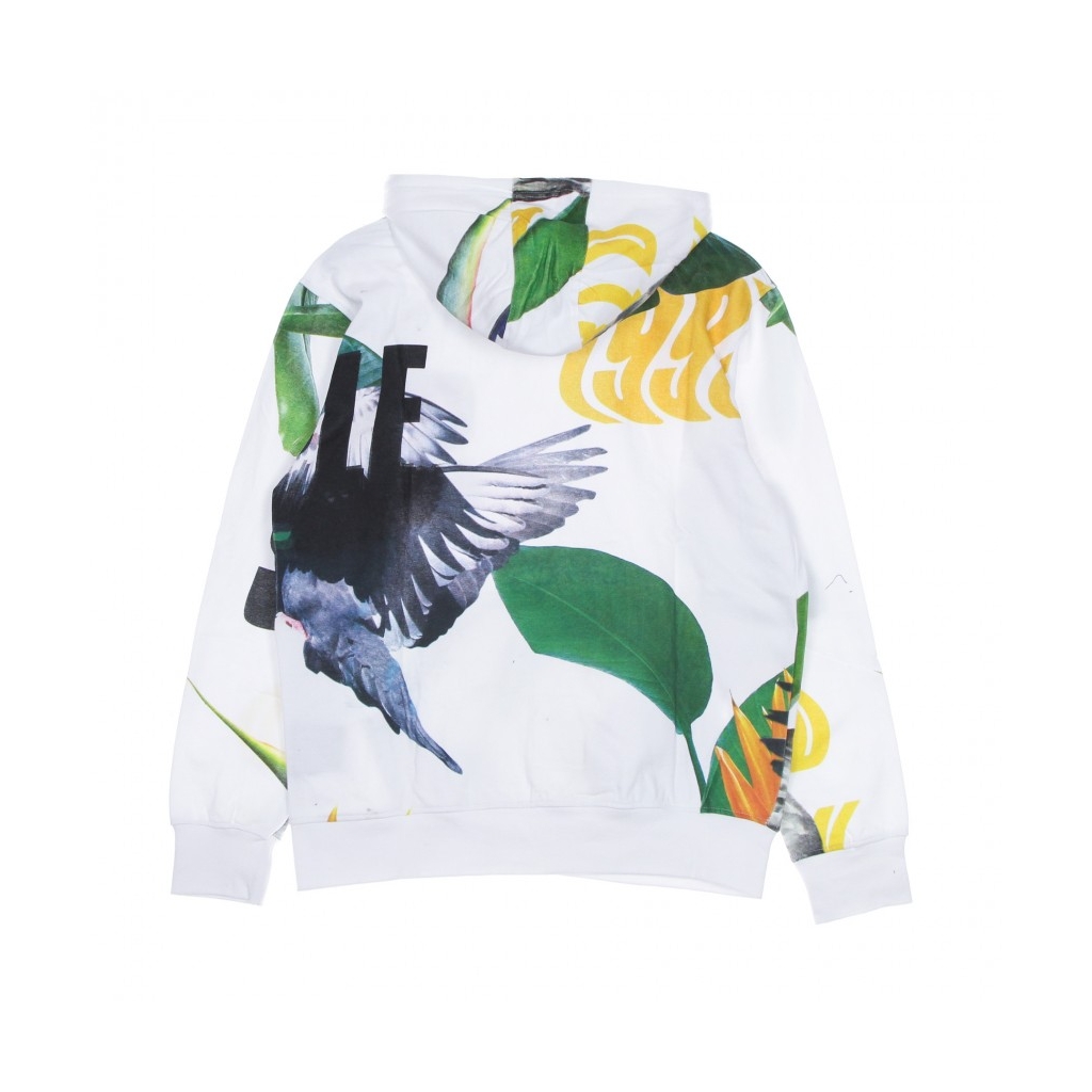 FELPA CAPPUCCIO UOMO PARADISE AOP HOODIE WHITE