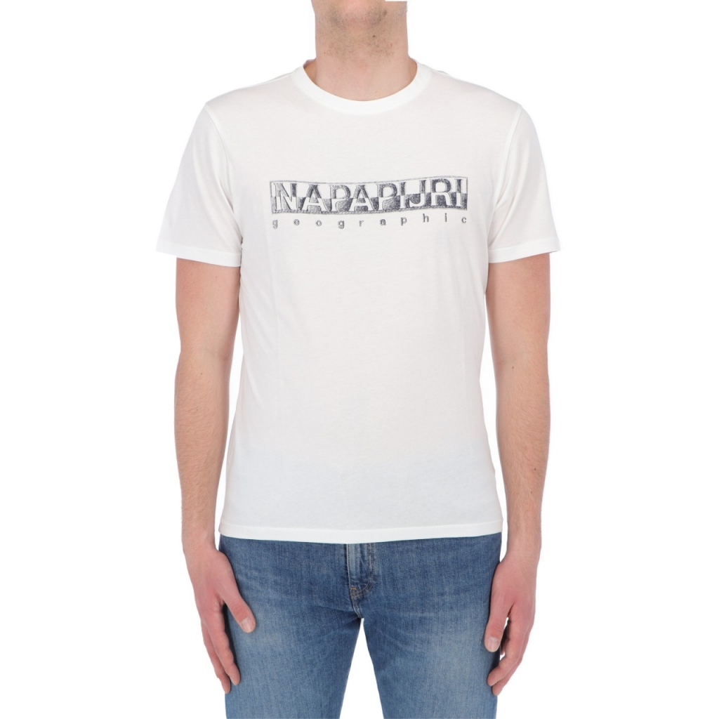 T-shirt Napapijri Uomo Big Logo 002 BRIGHT WHITE