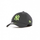 CAPPELLINO VISIERA CURVA UOMO MLB NEON PACK 940 NEYYAN GRAPHITE/YELLOW CROWN