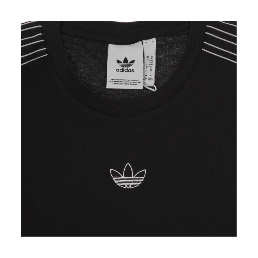 MAGLIETTA UOMO SPORT 3 STRIPES T-SHIRT BLACK/WHITE
