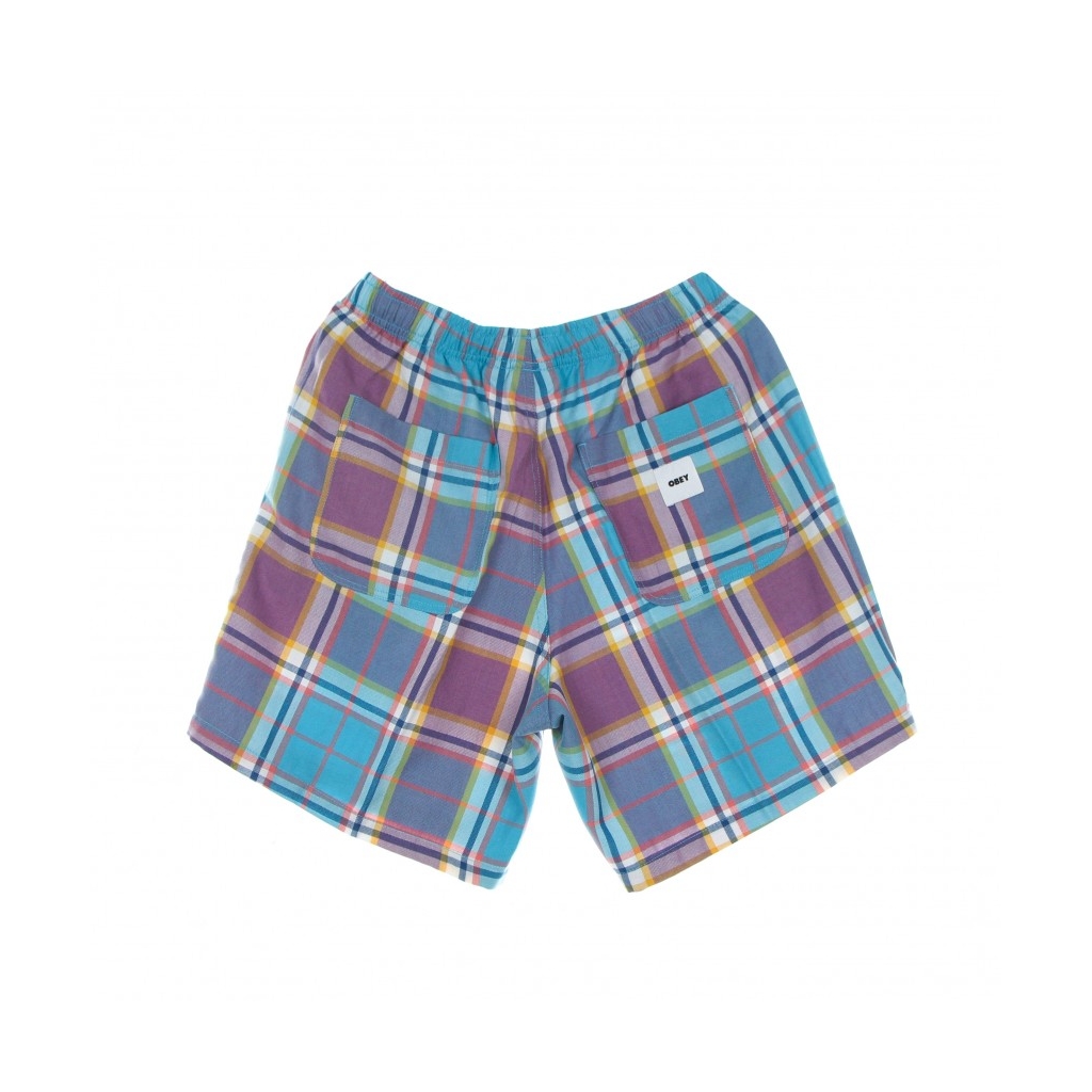 PANTALONE CORTO UOMO EASY PLAID SHORT AQUA MULTI