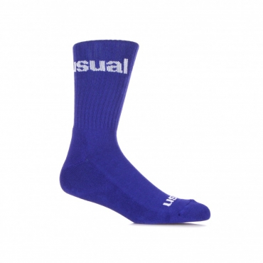 CALZA MEDIA UOMO LOGO SOCKS BLUE