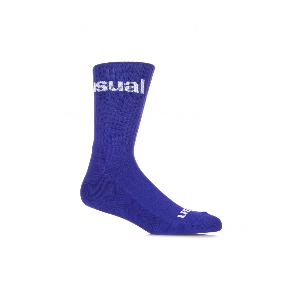 CALZA MEDIA UOMO LOGO SOCKS BLUE