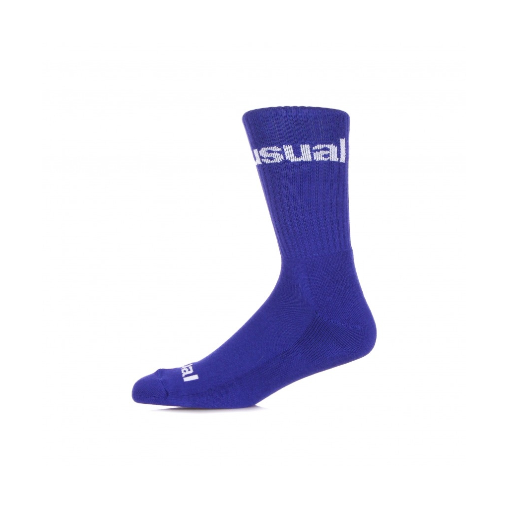 CALZA MEDIA UOMO LOGO SOCKS BLUE