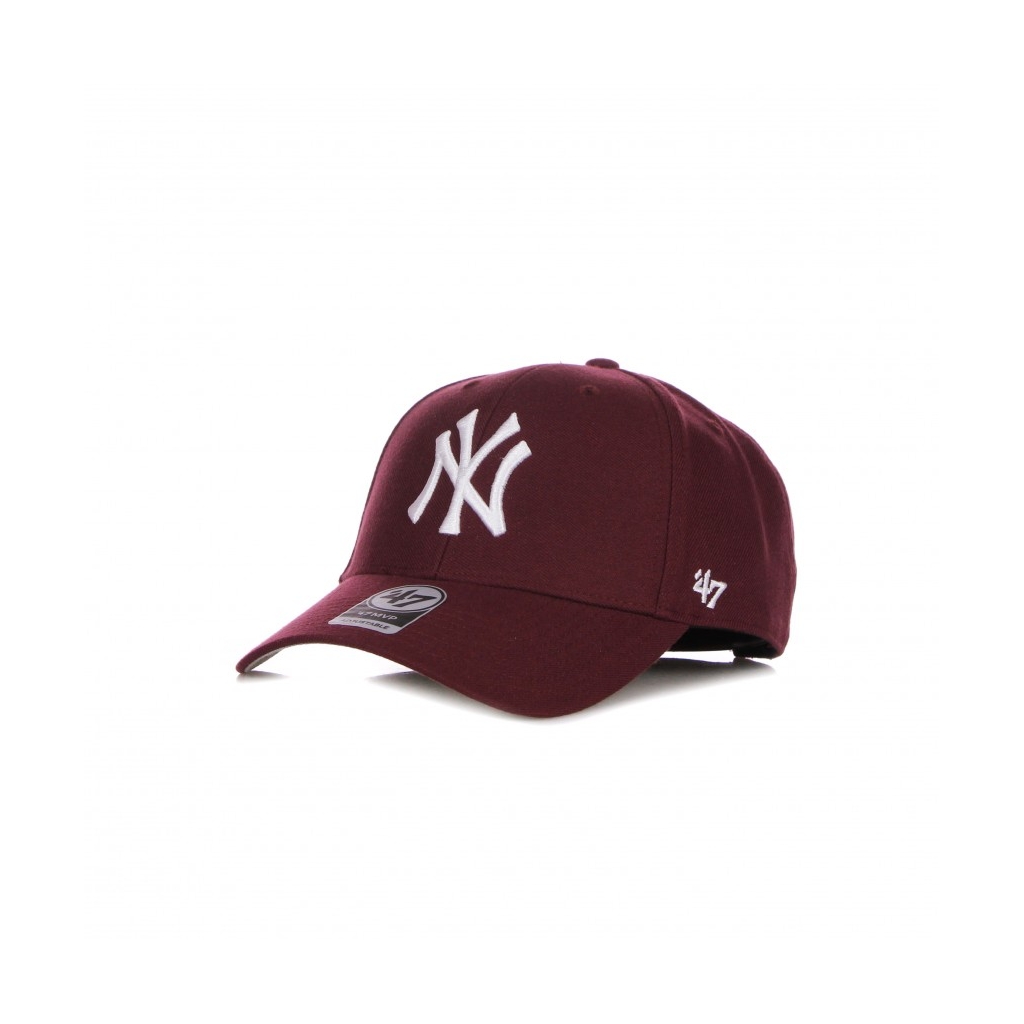 CAPPELLINO VISIERA CURVA UOMO MLB MVP NEYYAN DARK MAROON/WHITE