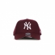 CAPPELLINO VISIERA CURVA UOMO MLB MVP NEYYAN DARK MAROON/WHITE