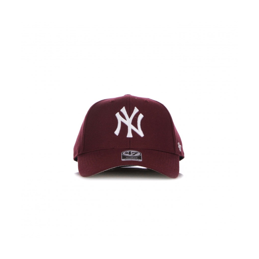 CAPPELLINO VISIERA CURVA UOMO MLB MVP NEYYAN DARK MAROON/WHITE