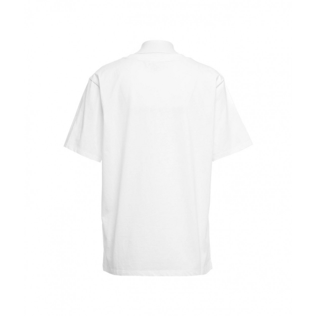 T-shirt con stampa logo bianco