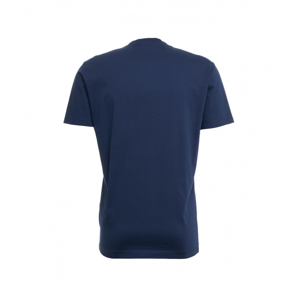 T-shirt con scritta logo blu