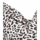 Slip dress leopardato crema