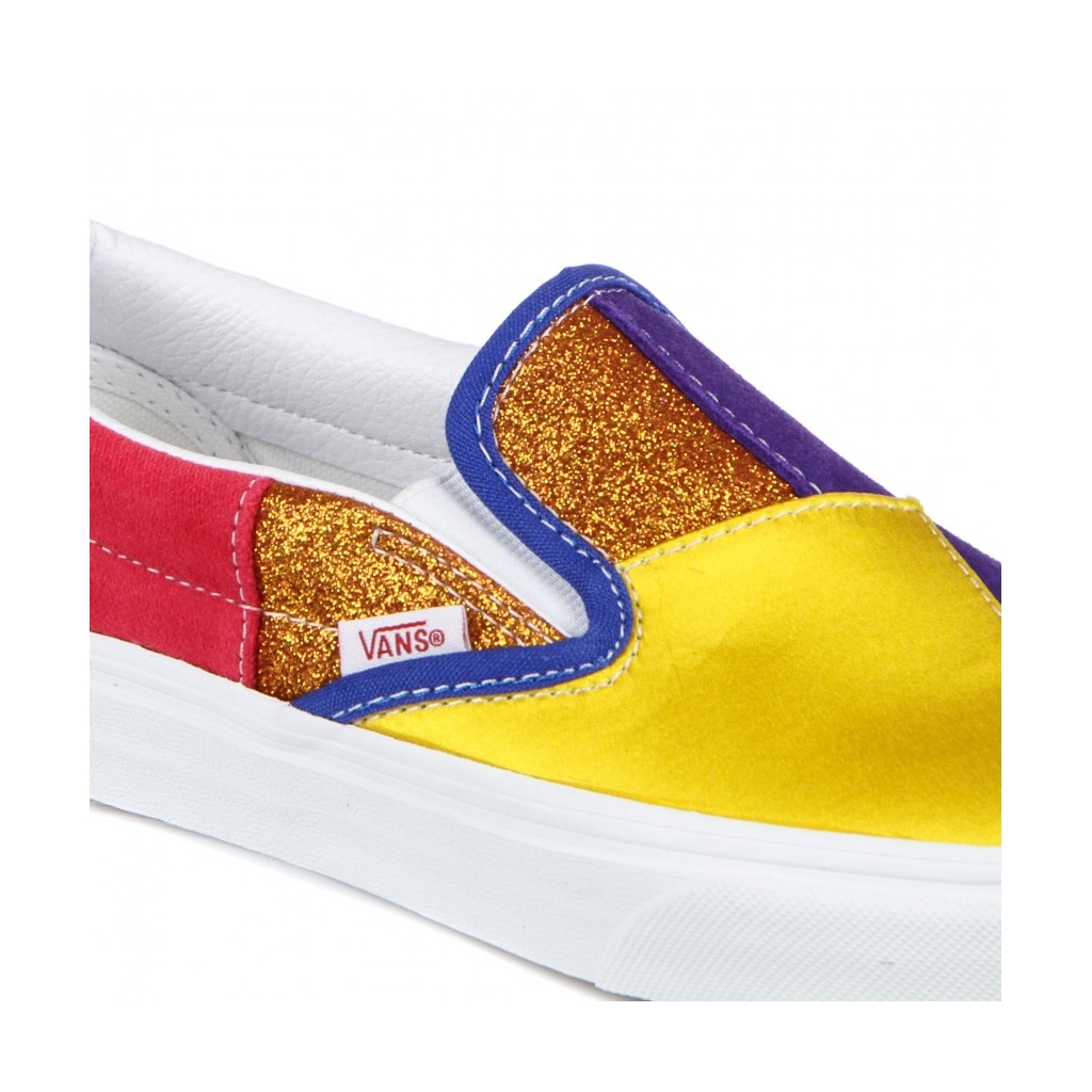 SCARPA BASSA DONNA CLASSIC SLIP-ON PRIDE PATCHWORK/TRUE WHITE