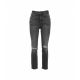 Jeans con elementi destroyed grigio scuro