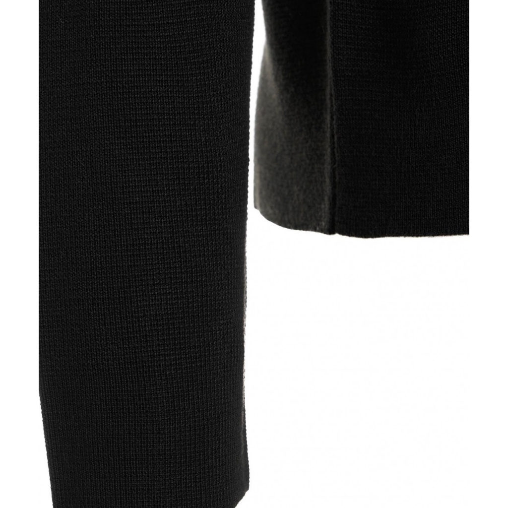 Cardigan con patch logo staccabile nero