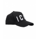 Baseball cap con logo nero