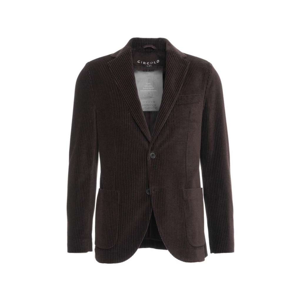 Blazer in velluto a coste marrone scuro