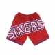 PANTALONCINO TIPO BASKET UOMO NBA BIG FACE BLOWN OUT FASHION SHORT HARDWOOD CLASSICS PHI76E RED/ORIGINAL TEAM COLORS