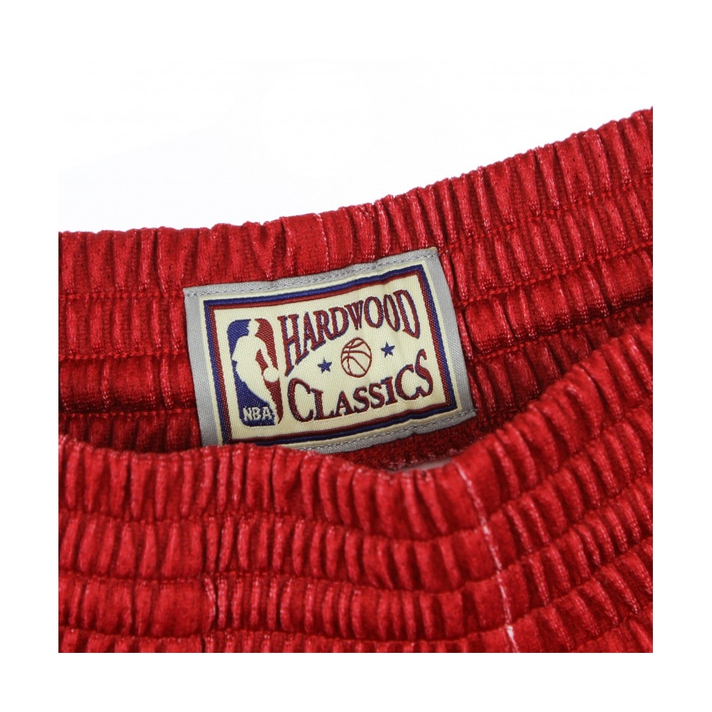 PANTALONCINO TIPO BASKET UOMO NBA BIG FACE BLOWN OUT FASHION SHORT HARDWOOD CLASSICS PHI76E RED/ORIGINAL TEAM COLORS