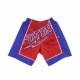 PANTALONCINO TIPO BASKET UOMO NBA BIG FACE BLOWN OUT FASHION SHORT HARDWOOD CLASSICS DETPIS RED/ORIGINAL TEAM COLORS