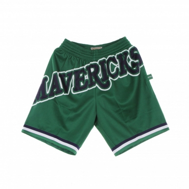 PANTALONCINO TIPO BASKET UOMO NBA BIG FACE BLOWN OUT FASHION SHORT HARDWOOD CLASSICS DALMAV GREEN/ORIGINAL TEAM COLORS