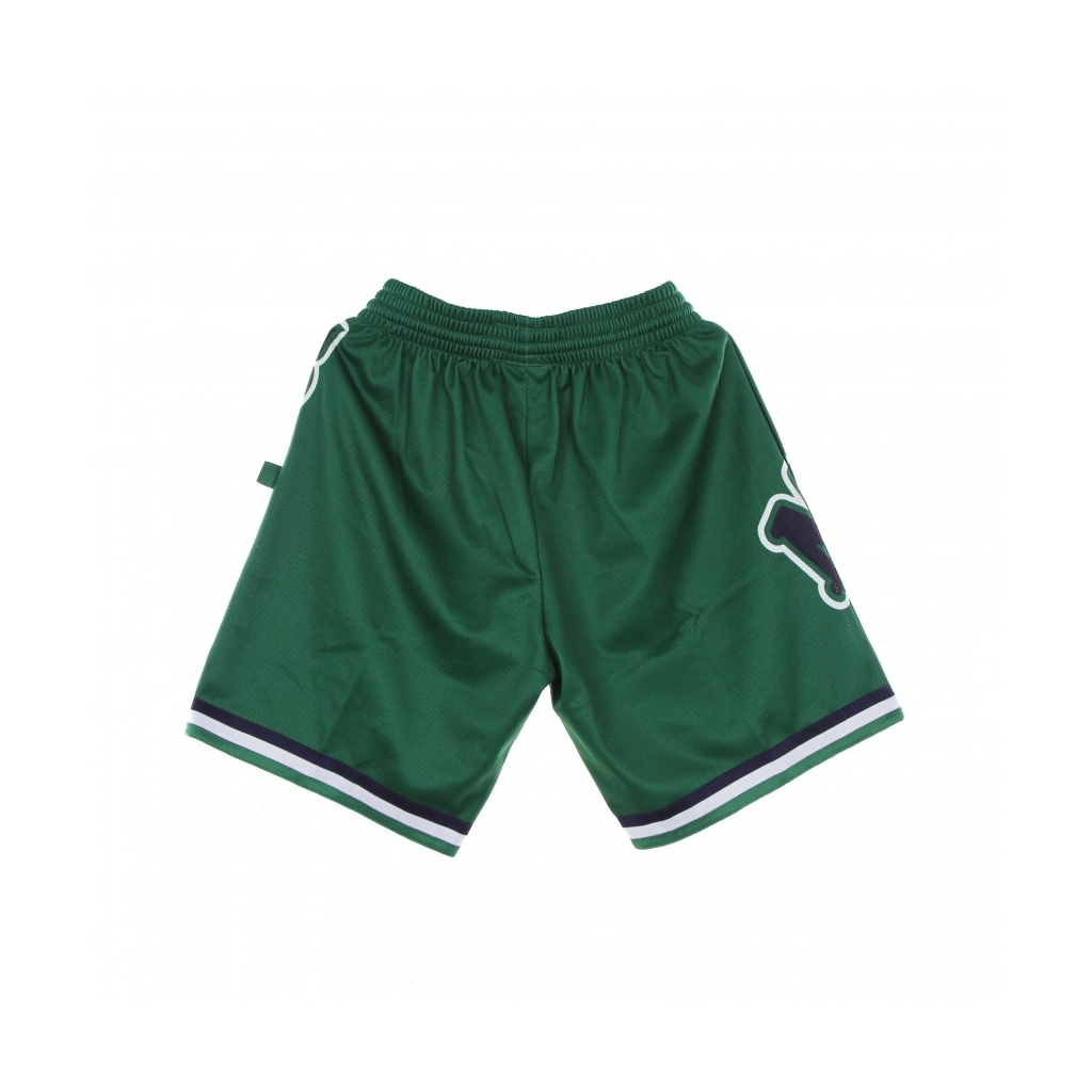 PANTALONCINO TIPO BASKET UOMO NBA BIG FACE BLOWN OUT FASHION SHORT HARDWOOD CLASSICS DALMAV GREEN/ORIGINAL TEAM COLORS