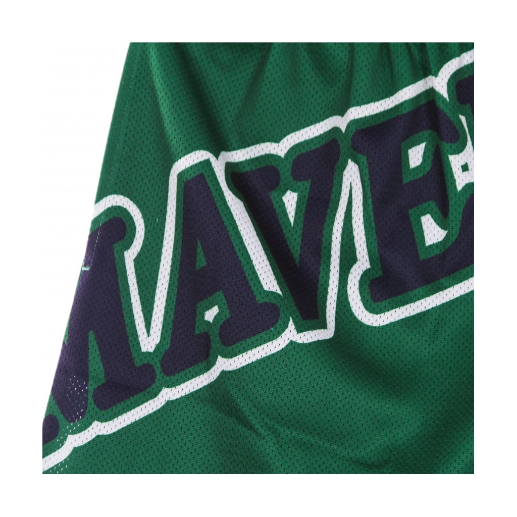 PANTALONCINO TIPO BASKET UOMO NBA BIG FACE BLOWN OUT FASHION SHORT HARDWOOD CLASSICS DALMAV GREEN/ORIGINAL TEAM COLORS