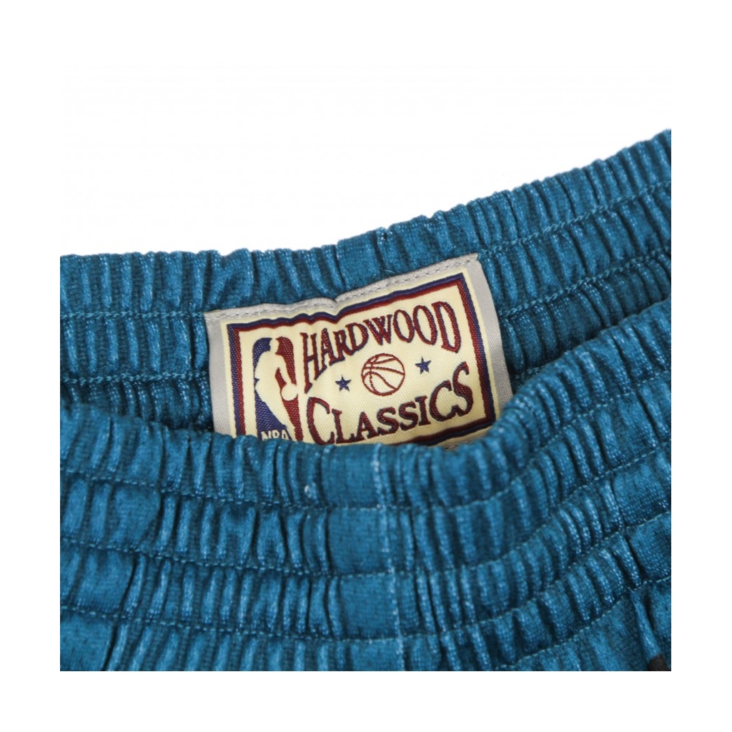 PANTALONCINO TIPO BASKET UOMO NBA BIG FACE BLOWN OUT FASHION SHORT HARDWOOD CLASSICS UTAJAZ TEAL/ORIGINAL TEAM COLORS