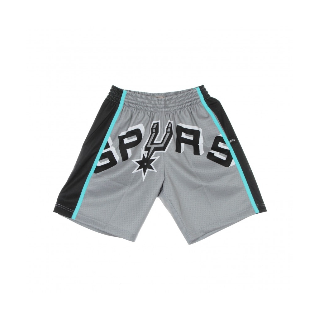 PANTALONCINO TIPO BASKET UOMO NBA BIG FACE BLOWN OUT FASHION SHORT HARDWOOD CLASSICS SAASPU GREY/ORIGINAL TEAM COLORS