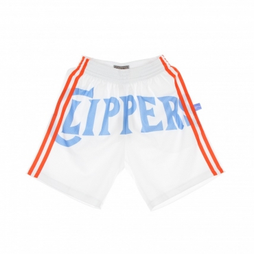 PANTALONCINO TIPO BASKET UOMO NBA BIG FACE BLOWN OUT FASHION SHORT HARDWOOD CLASSICS SADCLI WHITE/ORIGINAL TEAM COLORS