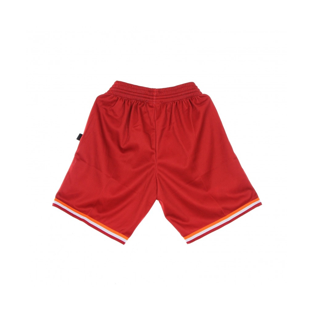 PANTALONCINO TIPO BASKET UOMO NBA BIG FACE BLOWN OUT FASHION SHORT HARDWOOD CLASSICS MIAHEA RED/ORIGINAL TEAM COLORS