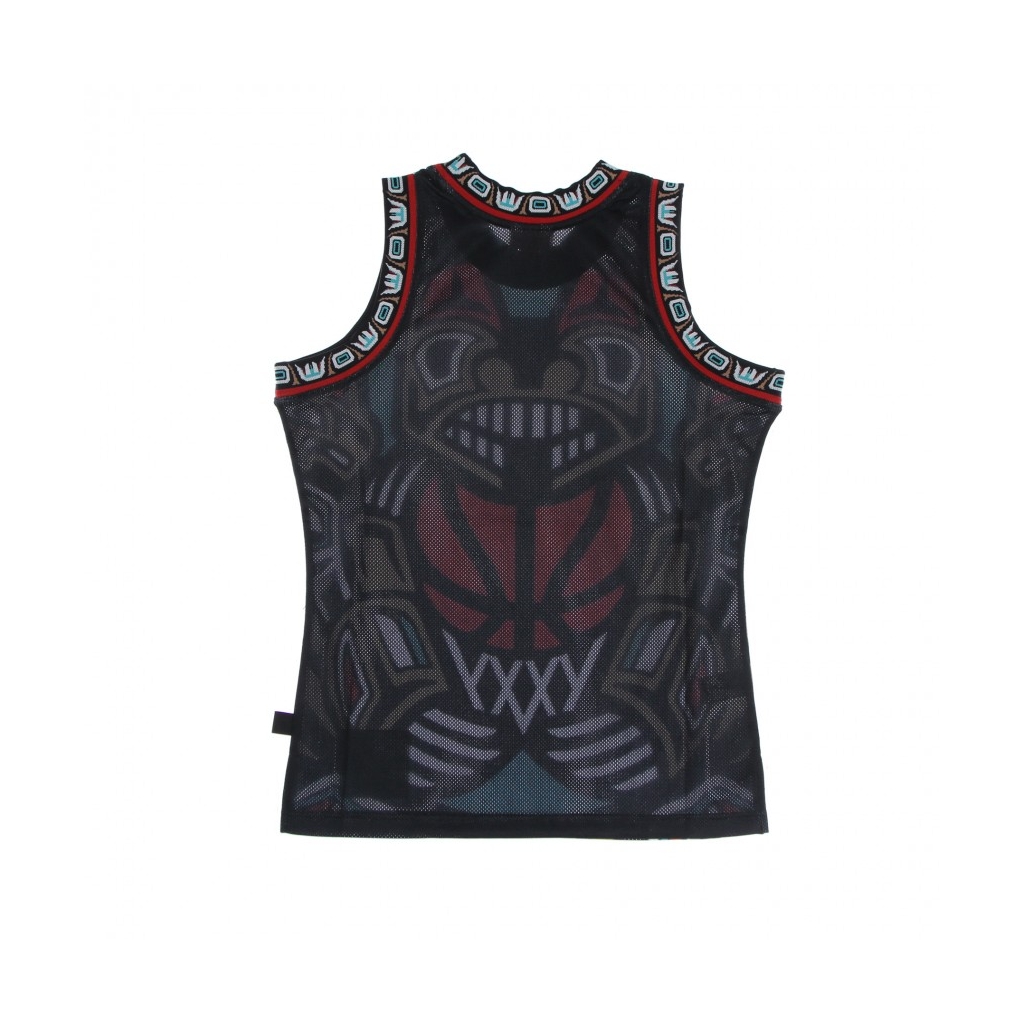 CANOTTA TIPO BASKET UOMO NBA BIG FACE BLOWN OUT FASHION JERSEY HARDWOOD CLASSICS VANGRI BLACK/ORIGINAL TEAM COLORS