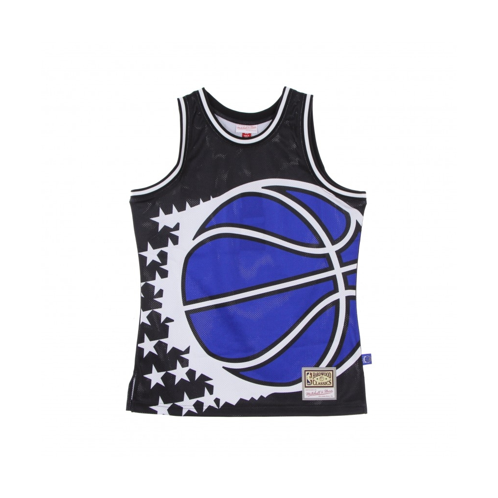 CANOTTA TIPO BASKET UOMO NBA BIG FACE BLOWN OUT FASHION JERSEY HARDWOOD CLASSICS ORLMAG BLACK/ORIGINAL TEAM COLORS