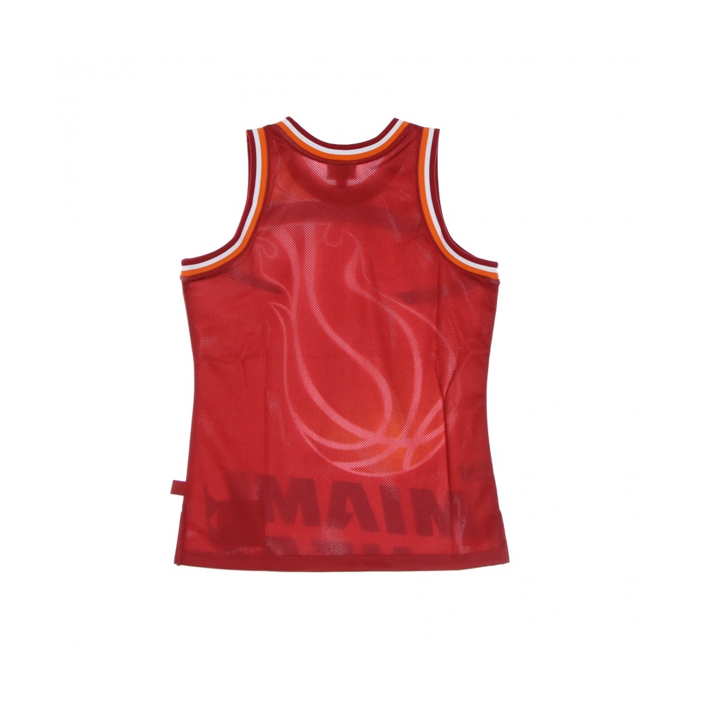 CANOTTA TIPO BASKET UOMO NBA BIG FACE BLOWN OUT FASHION JERSEY HARDWOOD CLASSICS MIAHEA RED/ORIGINAL TEAM COLORS