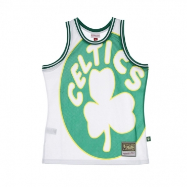 CANOTTA TIPO BASKET UOMO NBA BIG FACE BLOWN OUT FASHION JERSEY HARDWOOD CLASSICS BOSCEL WHITE/ORIGINAL TEAM COLORS