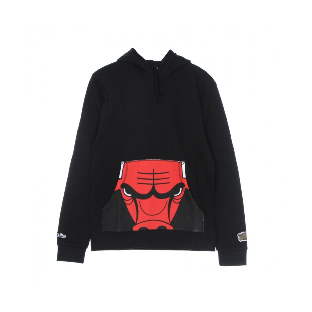 FELPA CAPPUCCIO UOMO NBA CROPPED LOGO HOODY HARDWOOD CLASSICS CHIBUL BLACK/ORIGINAL TEAM COLORS