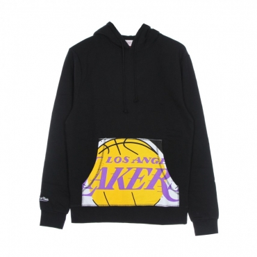 FELPA CAPPUCCIO UOMO NBA CROPPED LOGO HOODY HARDWOOD CLASSICS LOSLAK BLACK/ORIGINAL TEAM COLORS