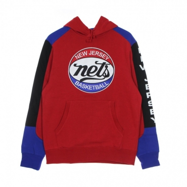 FELPA CAPPUCCIO UOMO NBA FUSION FLEECE HOODIE HARDWOOD CLASSICS NEJNET ORIGINAL TEAM COLORS