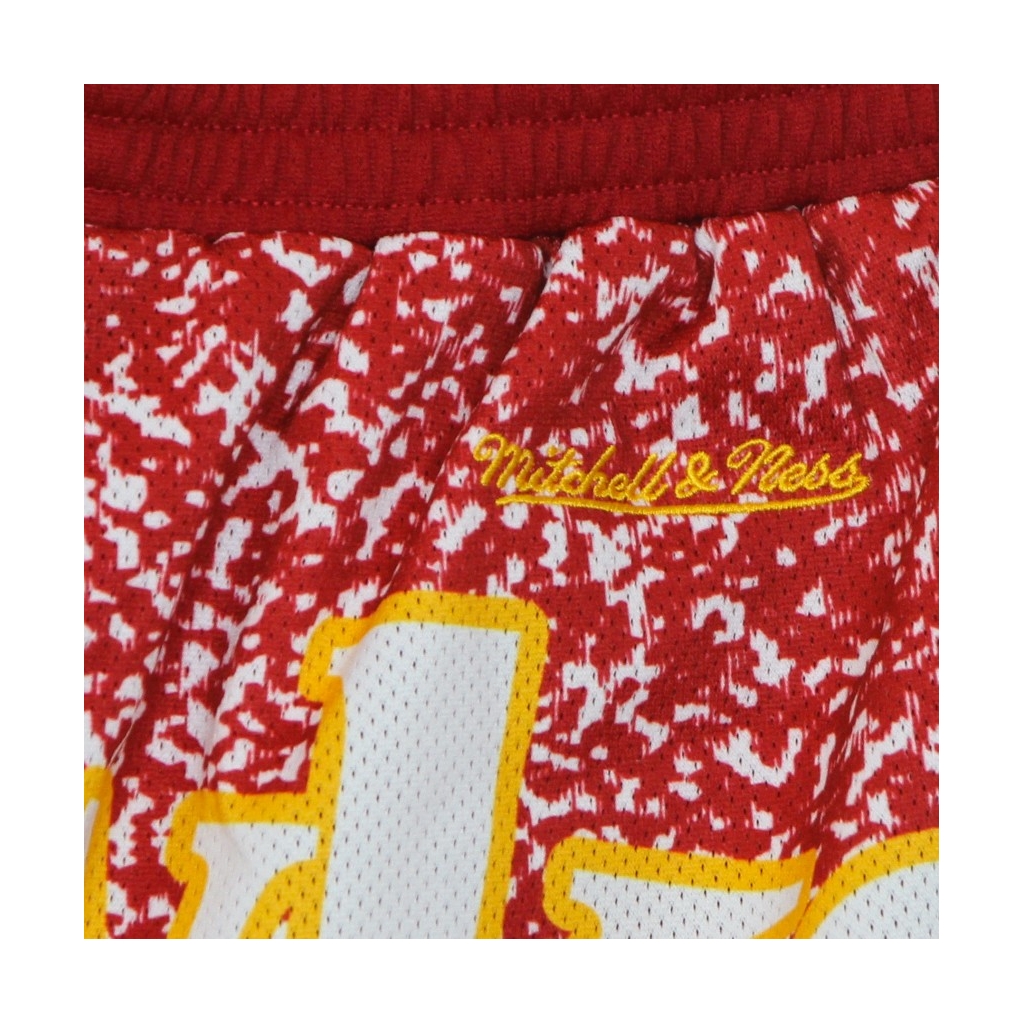 PANTALONCINO TIPO BASKET UOMO NBA JUMBOTRON SUBLIMATED MESH SHORTS HARDWOOD CLASSICS ATLHAW SCARLET/ORIGINAL TEAM COLORS