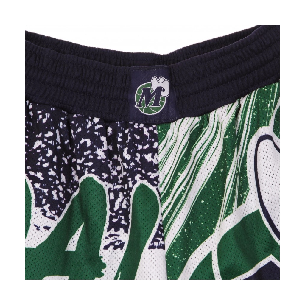 PANTALONCINO TIPO BASKET UOMO NBA JUMBOTRON SUBLIMATED MESH SHORTS HARDWOOD CLASSICS DALMAV NAVY/ORIGINAL TEAM COLORS